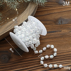 Round Plastic Bead, for Party Decoration, Round, 11mm, 3m/roll