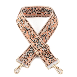 Цвет Древесины Нейлоновая холщовая сумка с цветочным узором, лямки для сумки, для замены сумочки или сумки через плечо, деревесиные, 75~145x5 см