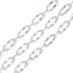 Платина Латунные цепочки, без кадмия и без свинца, стойки покрытие, долговечный, несварные, платина, 8x3x1 мм