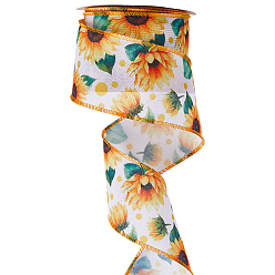 Цветок 12 ярдов мешковинных лент, с железным краем, цветок, 2-1/2 дюйм (64 мм), около 12 ярдов (10.9728 м) / рулон