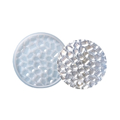 Round Silicone Diamond Texture Cup Mat Molds, Resin Casting Molds, for UV Resin & Epoxy Resin Craft Making, Round Pattern, 91x9mm, Inner Diameter: 80x7mm