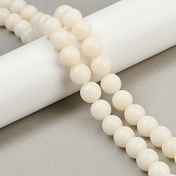 Бежевый Натуральные бусины из корня бодхи, бусины Будды, круглые, бежевые, 12 мм, отверстие : 1.2 мм, около 114 шт / нитка, 49.09'' (124.7 см)