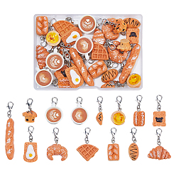 (52) Непрозрачная лаванда 27 шт. 14 маркеры стежков из смолы, Сплав с застежками когтя омара, разноцветные, 3.2~6.2 см, 2 шт / стиль