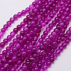 Mixed Color Natural Agate Beads Strands, Dyed, Round, Mixed Color, 6mm, Hole: 1mm, about 62pcs/strand, 14.8 inch