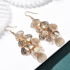 Light Gold 430 серьги с подвесками в форме сердца из нержавеющей стали, с железными крюками серьги, золотой свет, 76 мм