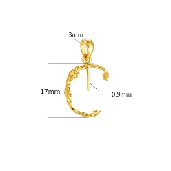 Золотой 925 серебряные подвески-колышки, Луна и звезды, за половину пробурено бисера, золотые, 17 мм
