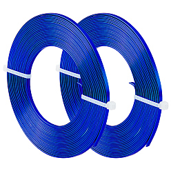 Васильковый Алюминиевая проволока, плоский, васильковый, 3x1 мм, около 16.4 футов (5 м) / рулон