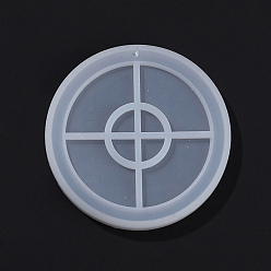 Round Silicone Laser Effect Cup Mat Molds, Resin Casting Molds, for UV Resin & Epoxy Resin Craft Making, Round Pattern, 86x11mm, Inner Diameter: 81x9mm