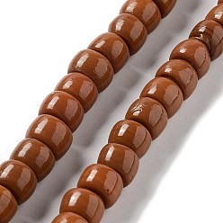 Saddle Brown Handmade Nepalese Lampwork Beads, Barrel, Saddle Brown, 10.5~11x8~8.5mm, Hole: 3.5mm, about 80pcs/strand, 25.39''(64.5cm)