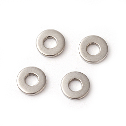 Нержавеющая Сталь Цвет Устойчивы к потускнению 201 соединительные кольца из нержавеющей стали, пончик, цвет нержавеющей стали, 6.5x1~1.8 мм, внутренний диаметр: 2.7~2.8 мм