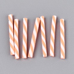 Сэнди Коричневый Ручной полимерной глины ногтей декоративные аксессуары, колонка, песчаный коричневый, 19~23x1.5~3 мм