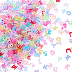 (52) Непрозрачная лаванда 30кабошоны из смолы, искусство украшения ногтей, Письмо ~ Z, разноцветные, 6.5~7.5x4.5~7.5x1.5 мм