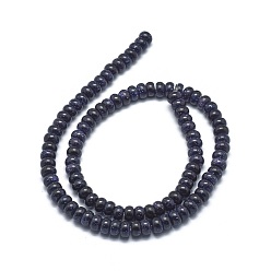 Blue Goldstone Synthetic Blue Goldstone Beads Strands, Rondelle, 6x3~4mm, Hole: 1mm, about 101pcs/strand, 15.3 inch(39cm)