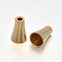 Doré  Laiton cônes de perles, or et de lumière, 11.5x8mm