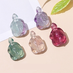 Tortoise Резные бусины из натурального флюорита, черепаха, 20x13x10 мм