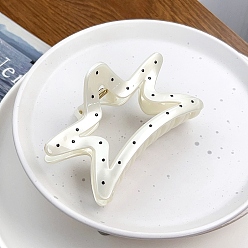 Звезда Пластиковые зажимы когтя волос, волновая точка, звезда, 112x60 мм