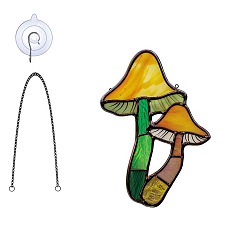 Золотистый Акриловый кулон украшение, с железной цепью и крюком, золотые, 203x143 мм