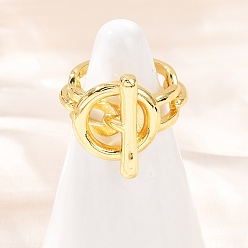 Настоящее золото 18K Латунь манжеты кольца, без кадмия и без свинца, не переключать форму, реальный 18 k позолоченный, 18 мм, внутренний диаметр: регулируемый