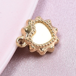 Golden 304 Edelstahl Reize, Herz Charme, golden, 10x12x3 mm, Bohrung: 1.2 mm