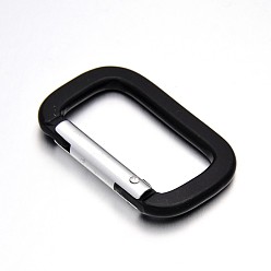 Черный Квадрат алюминиевые карабины скалолазание, ключевые застежками, чёрные, 53x34x7 мм