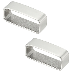 Нержавеющая Сталь Цвет 2шт. 304 держатели для ременных петель из нержавеющей стали, аксессуары для пряжек мужских ремней, цвет нержавеющей стали, 38.5x11.5x17 мм