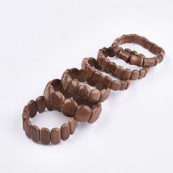 Камень с Пылевым Золотом Синтетический голдстоуновские браслеты простирания, прямоугольник, бамбук и овал, 2 дюйм ~ 2-1/8 дюйм (5~5.5 см)