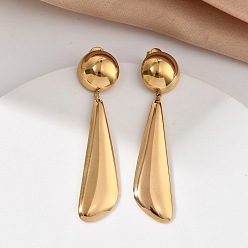 Teardrop 304 серьги-гвоздики из нержавеющей стали для женщин, золотые, слеза, 67.5x16 мм