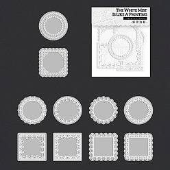 Круглые Набор наклеек из бумаги васи, декоративные наклейки, для бутылок с водой, портативный компьютер, багаж, чашка, компьютер, мобильный телефон, скейтборде, гитарные наклейки, круглые, 43.5x43.5x0.1 мм
