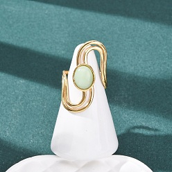 Золотой 304 открытые кольца манжеты из нержавеющей стали, с синтетическим драгоценным камнем, без свинца, без кадмии и без никеля, золотые, 31 мм, размер США 8 1/2 (18.5 мм)