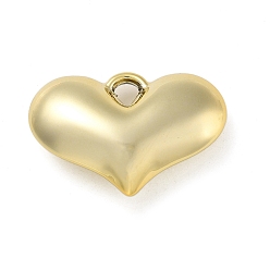с Золотистым Покрытием Покрытие акриловые подвески, с петлей, сердце, с золотым покрытием, 27.5x39x12 мм, отверстие : 4.5 мм