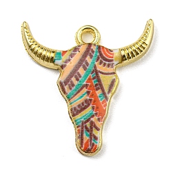 Средний Бирюзовый Подвески из сплава, без свинца, без кадмии и без никеля, крупный рогатый скот, средне бирюзовый, 22x21.5x2.5 мм, отверстие : 1.8 мм