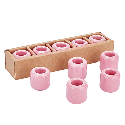 Pink Porcelain Candle Holder, Candle Jar, Column, Pink, 3.2x3.2cm, Inner Diameter: 1.75cm, 5pcs/box