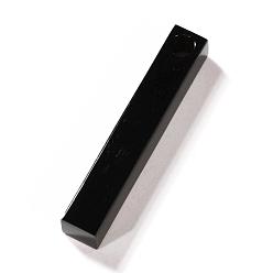 Electrophoresis Black 304 colgante de acero inoxidable, barra / rectángulo, electroforesis negro, 30x5x5 mm, agujero: 3 mm