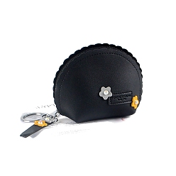 Черный Брелок из искусственной кожи, для женского клатча-кошелька для монет, с кольцом ключевой железа, чёрные, кошелек: 9x12см