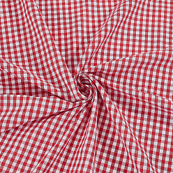 Red 2M Cotton Tartan Pattern Fabric, Clothing Accessories, Rectangle, Red, 1480x0.3mm