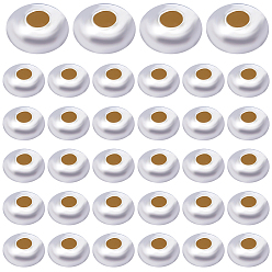 Серебро 45шт. 925 серебряные бусины-разделители для блюдца, рондель, серебряные, 4x2 мм, отверстие : 1.2 мм