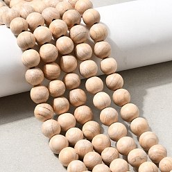 Папайя Оранжевый Натуральное дерево бисер нитей, круглые, papayawhip, 8 мм, около 51 шт / нитка