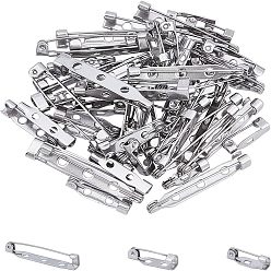 Stainless Steel Color 304 Stainless Steel Pin Brooch Back Bar Findings, Stainless Steel Color, 14~32x5x4~6mm, 60pcs/box