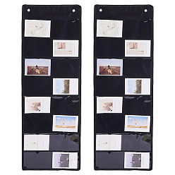 Черный Рулоны войлочных тканей для ювелирных изделий и солнцезащитных очков, Подвесные сумки-органайзеры для очков, чёрные, 93.3x33.3x0.1 см