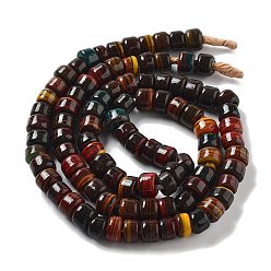 Coconut Brown Handmade Nepalese Lampwork Beads, Barrel, Coconut Brown, 10.5~11x8~8.5mm, Hole: 3.5mm, about 80pcs/strand, 25.39''(64.5cm)