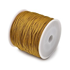 Цвет Оливы Круглая нить из полиэстера, китайский вязать шнур, оливковый, 0.8 мм, около 109.36 ярдов (100 м) / рулон