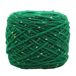 Зеленый Полиэфирная пряжа, твидовая пряжа, для вязания крючком принадлежности, зелёные, 6 мм, около 240.59 ярдов (220 м) / моток