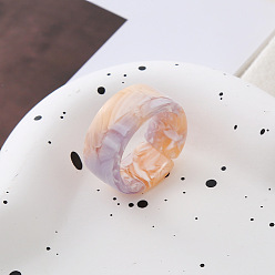 Фора Цветные акриловые регулируемые открытые манжеты для женщин, оранжевые, внутренний диаметр: регулируемый