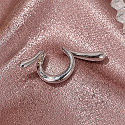 Платина Сплав манжеты серьги, узел, платина, 38 мм