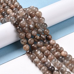 Multi-Moonstone Нити из натуральных бусин из нескольких лунных камней, круглые, 6 мм, отверстие : 1 мм, около 64~67 шт / нитка, 15.3 дюйм ~ 15.75 дюйм (39~40 см)