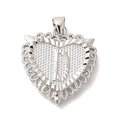 Letter D Стойки обшивки латунные подвески, без кадмия и без свинца, сердце с подвесками в виде буквы az, Буква D, 24x22x3 мм, отверстие : 5x3.5 мм