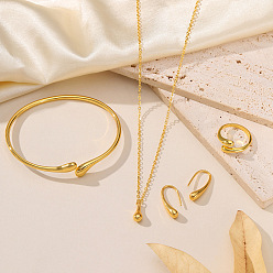 Золотой Сплав ювелирных изделий, в том числе ожерелья, Браслеты, серьги и кольца, золотые, 200~300 мм