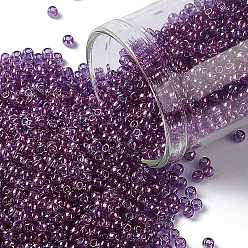 (205) Gold Luster Dark Amethyst TOHO Round Seed Beads, Japanese Seed Beads, (205) Gold Luster Dark Amethyst, 11/0, 2.2mm, Hole: 0.8mm, about 5555pcs/50g