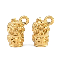 Real 20K Gold Plated 304 прелести нержавеющей стали, картофель-фри, ионное покрытие (ip), реальный 20 k позолоченный, 12.5x9x6 мм, отверстие : 1.6 мм