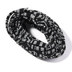 Black Ethnic Style Cotton Thread, DIY Jewelry Accessories, Black, 5mm, about 5.03 Yards(4.6m)/Set